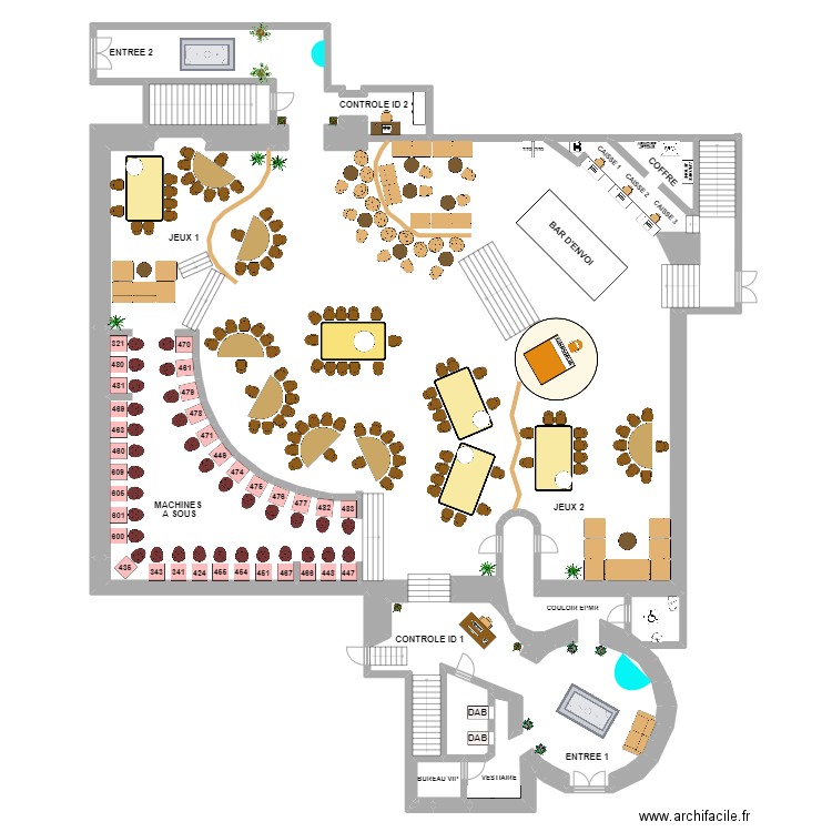 PLAN PALM BEACH. Plan de 19 pièces et 50 m2