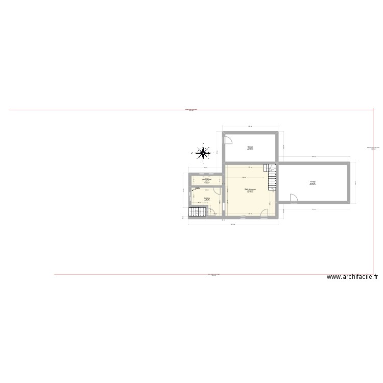 plan de maison avant travaux. Plan de 6 pièces et 94 m2