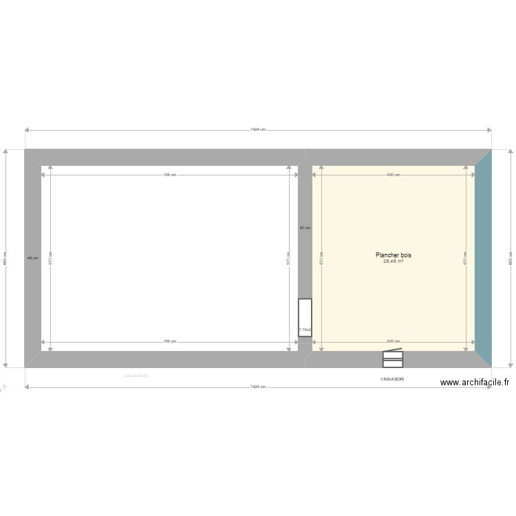 ML24006059. Plan de 4 pièces et 147 m2