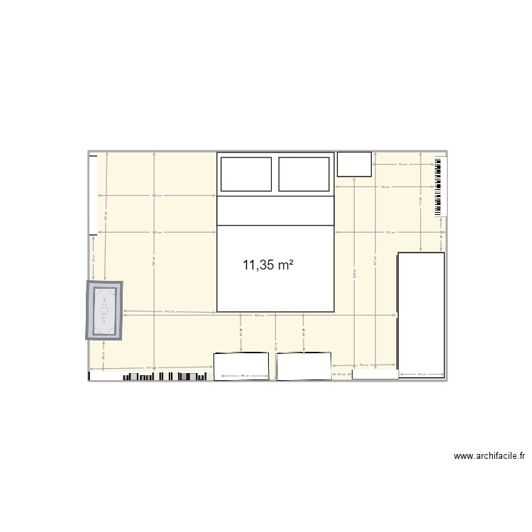 fabi2. Plan de 1 pièce et 11 m2