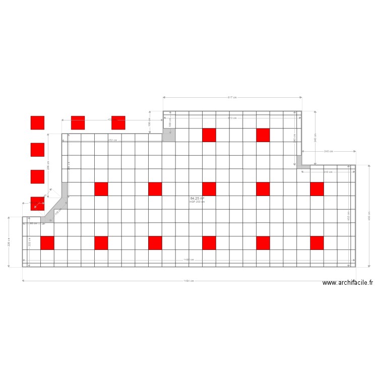 PLAFOND LEO. Plan de 1 pièce et 84 m2