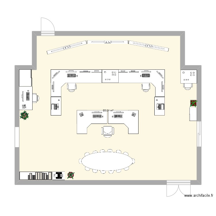 Salle de commande. Plan de 1 pièce et 85 m2