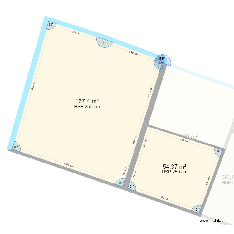 Plan Avt Trvx. Plan de 8 pièces et 523 m2