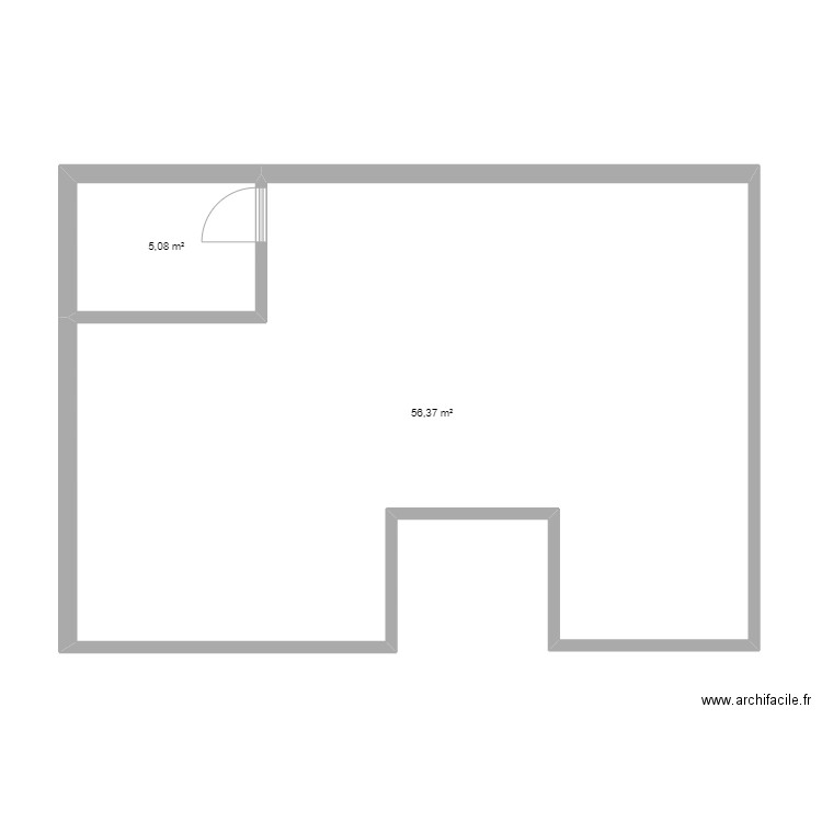 Roxy stand. Plan de 2 pièces et 61 m2