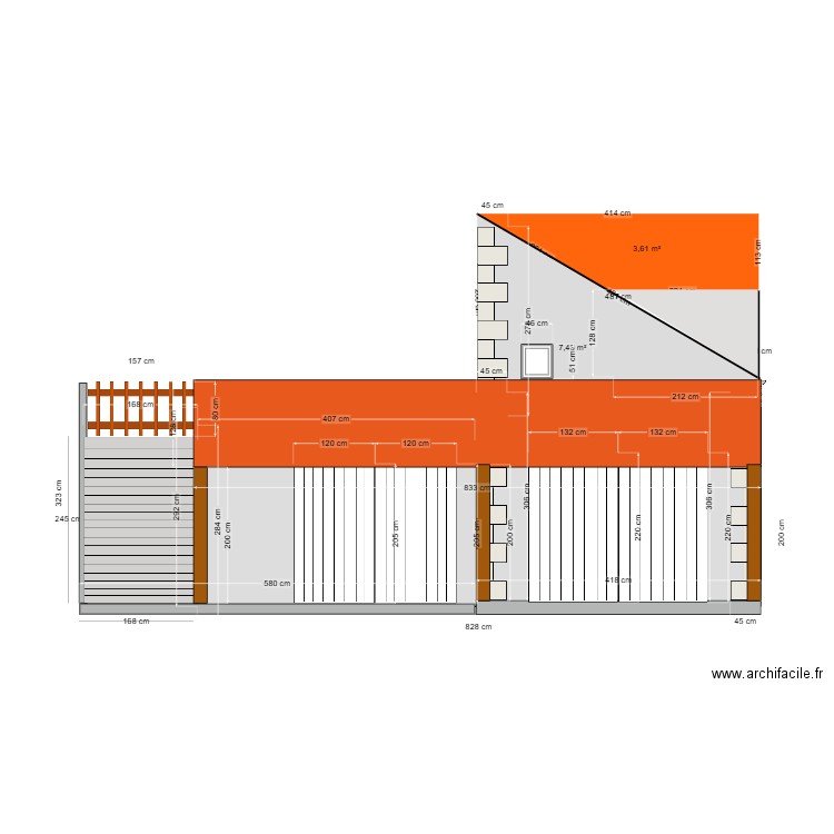 dépendance coupe ouest projeté  3. Plan de 0 pièce et 0 m2