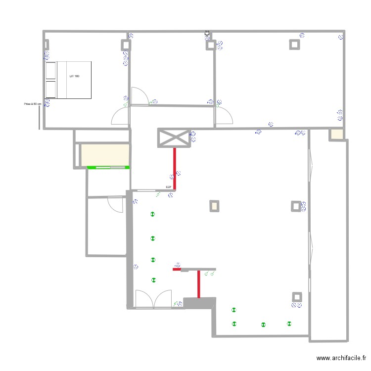 FAROUX ELEC. Plan de 3 pièces et 2 m2