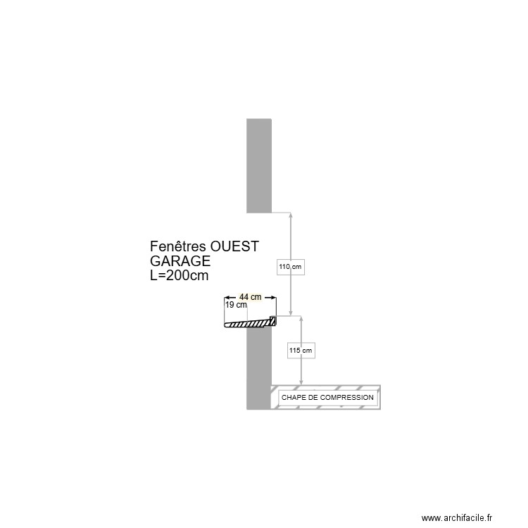 COUPE OF GARAGE OUEST. Plan de 0 pièce et 0 m2