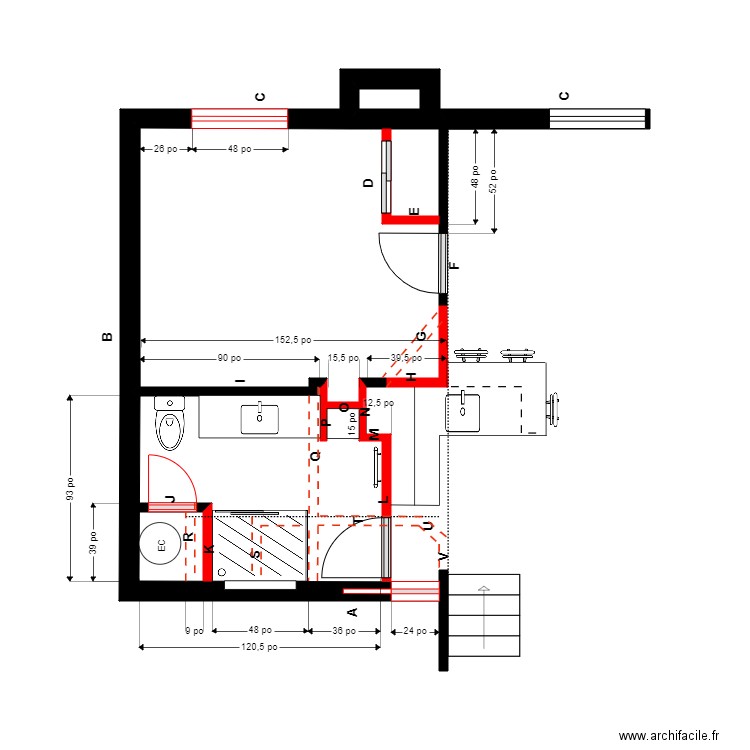 Giguère Menuiserie. Plan de 1 pièce et 0 m2