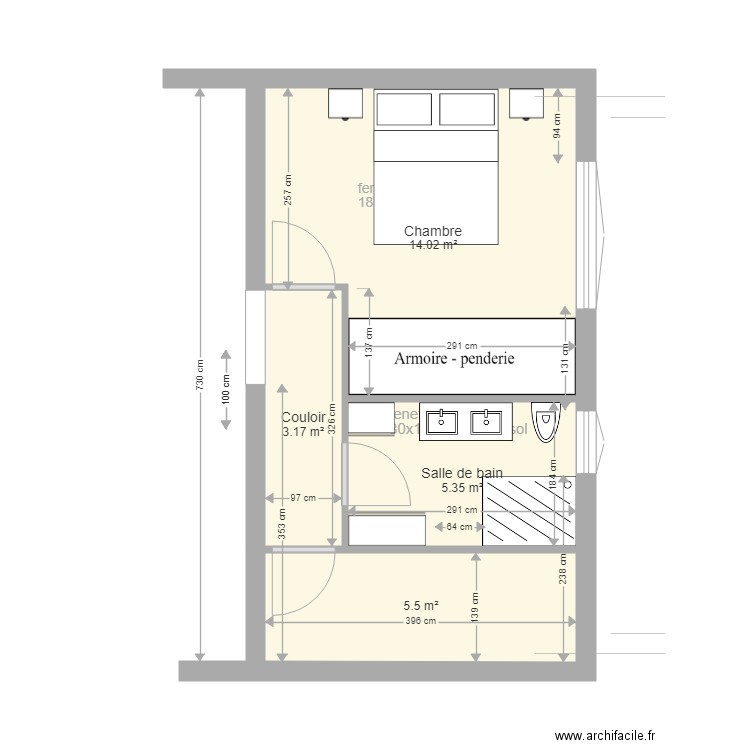 fresnes extension 26012025. Plan de 4 pièces et 28 m2