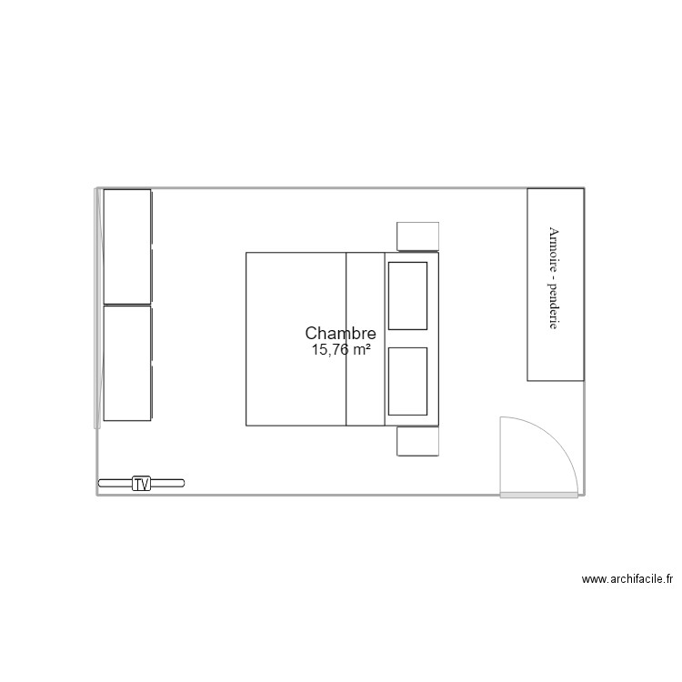 new maison chambre parents . Plan de 1 pièce et 16 m2