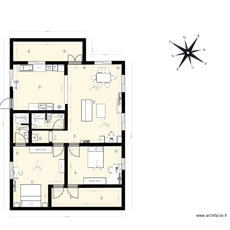 Maison individuelle VF modif 5. Plan de 8 pièces et 122 m2