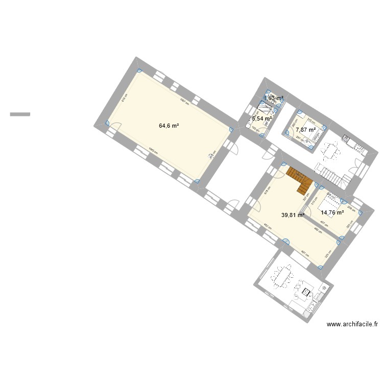 Maison extension. Plan de 10 pièces et 441 m2