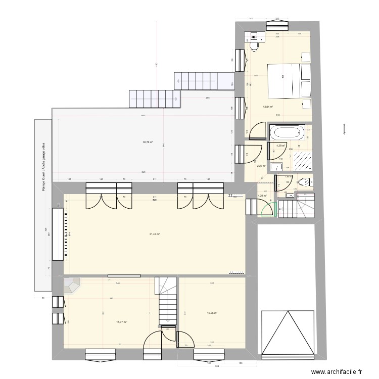 Projet_RDF_RDC sans WC_Révision_3.5. Plan de 9 pièces et 113 m2