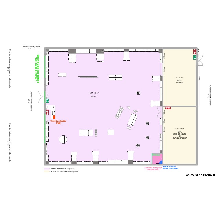 PADD EPINAL APRES AMENAGEMENTS. Plan de 3 pièces et 394 m2