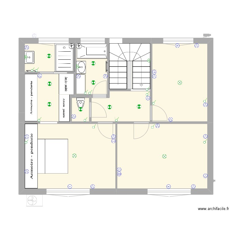 Roumanille Projet 1. Plan de 15 pièces et 104 m2