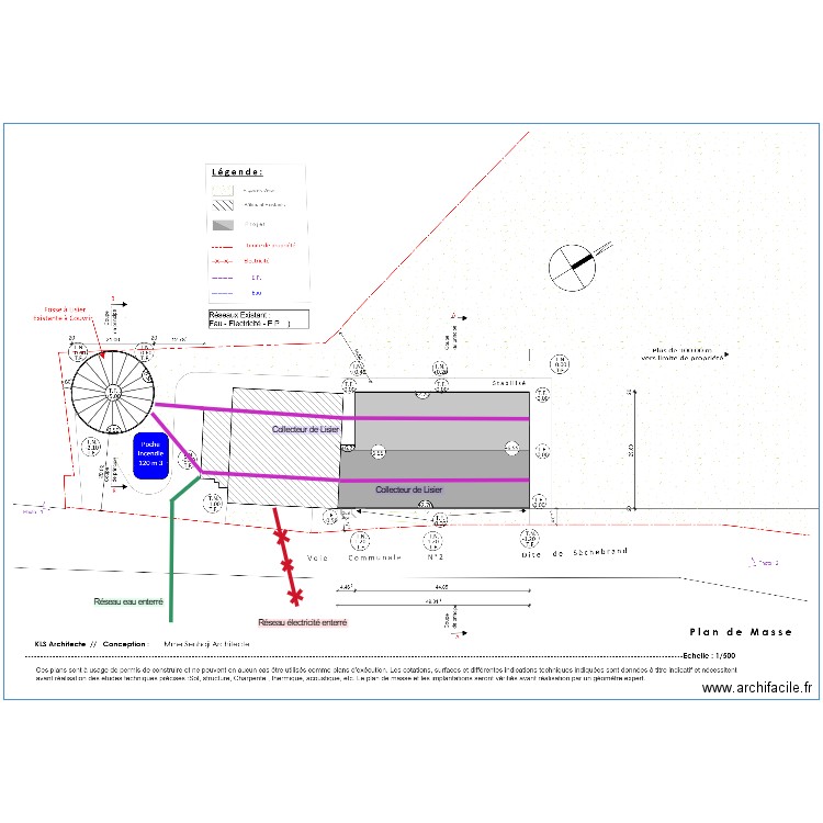 Réseau Effluents SCEA Porcs du Plateau. Plan de 0 pièce et 0 m2