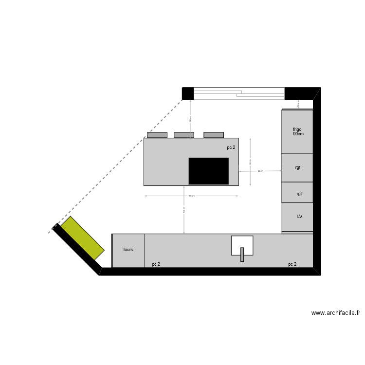 Duquesne - Cuisine. Plan de 0 pièce et 0 m2