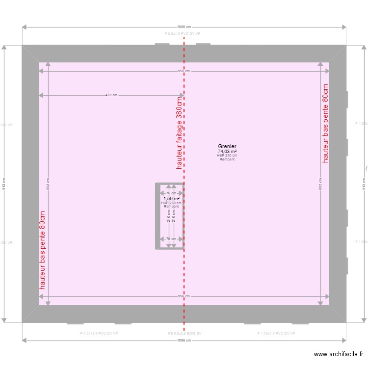 BENATOUT. Plan de 10 pièces et 229 m2