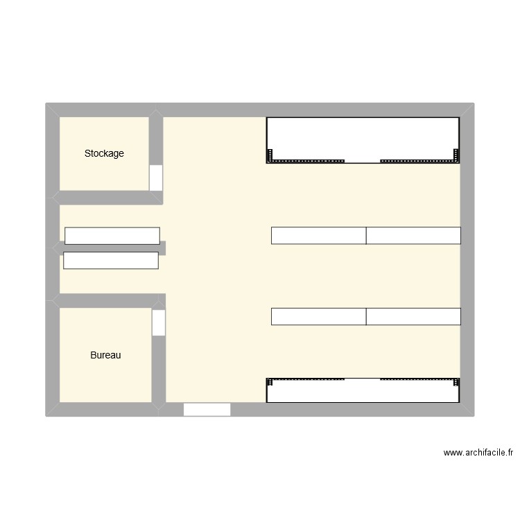 Labo Pithiviers. Plan de 3 pièces et 39 m2