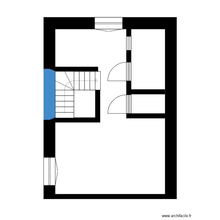 camonin vilotte. Plan de 3 pièces et 64 m2