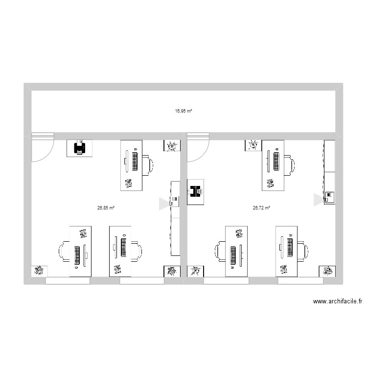 Manon TAGO ,. Plan de 3 pièces et 71 m2