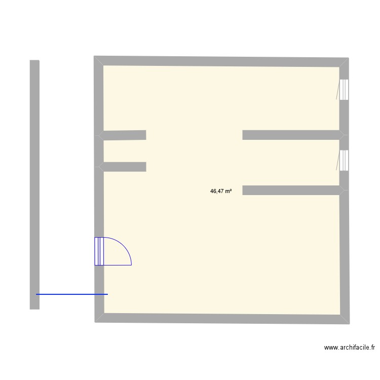 Plombier 69100. Plan de 1 pièce et 46 m2