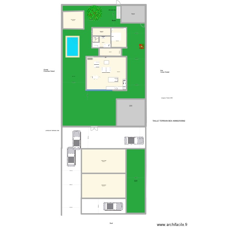 plan Modifié Villa Béa 2024 . Plan de 13 pièces et 720 m2