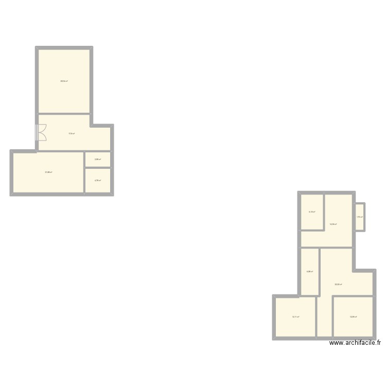 Plan 18/01. Plan de 12 pièces et 145 m2