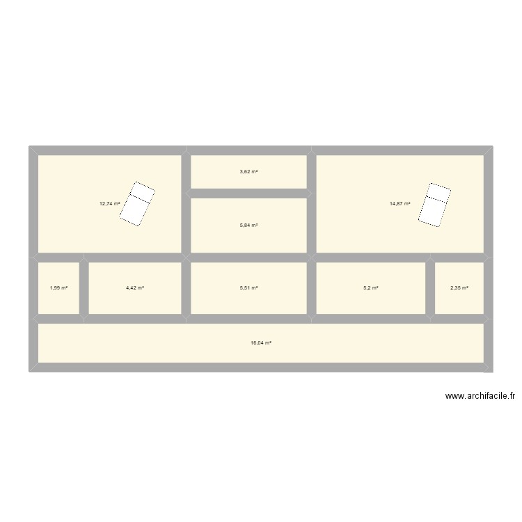 Bloc opératoire Rénovation. Plan de 10 pièces et 73 m2