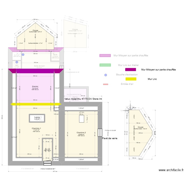 ML24016078. Plan de 21 pièces et 118 m2