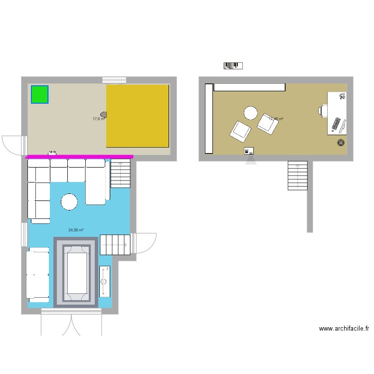 plan salon. Plan de 0 pièce et 0 m2