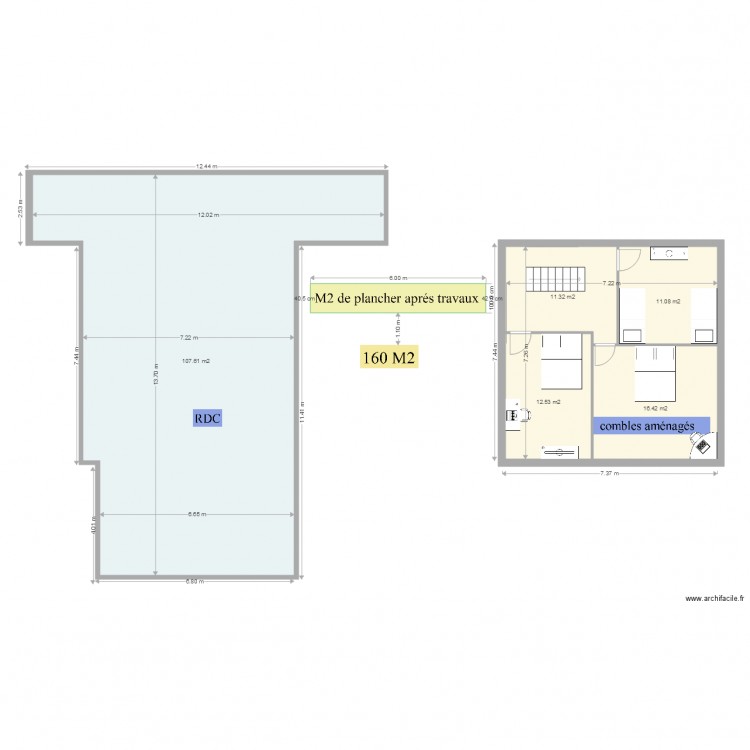  aprés travaux 1. Plan de 0 pièce et 0 m2