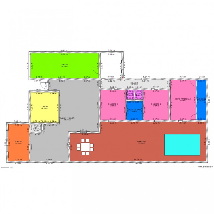 MAISON PLAIN PIED 3. Plan de 0 pièce et 0 m2