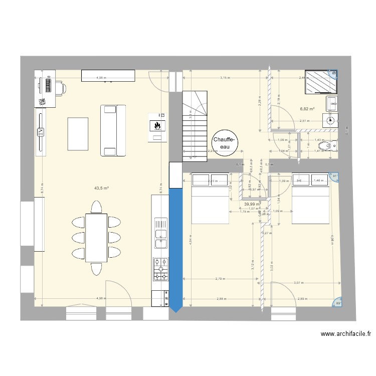 rdc actuel 7. Plan de 0 pièce et 0 m2