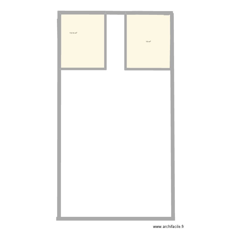 Maison a frame plan. Plan de 2 pièces et 30 m2