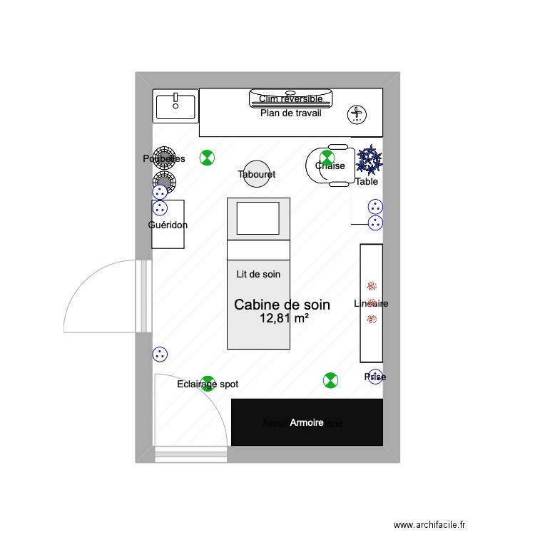 salle de soins . Plan de 0 pièce et 0 m2