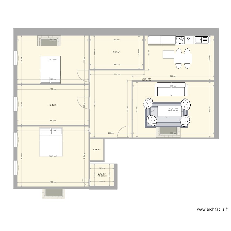 Appartement Haussmannien 1. Plan de 0 pièce et 0 m2