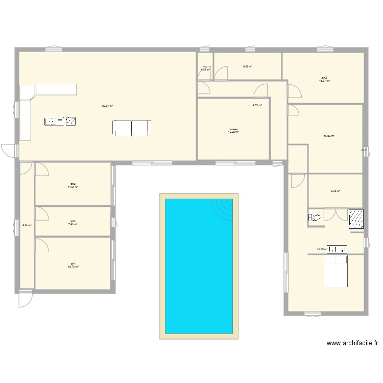 maison corse. Plan de 0 pièce et 0 m2