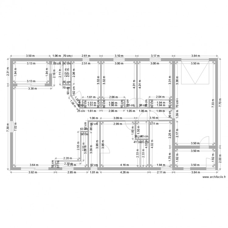 cotation. Plan de 0 pièce et 0 m2