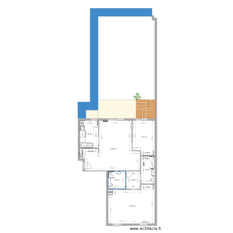 Appartement Levallois Danton. Plan de 0 pièce et 0 m2