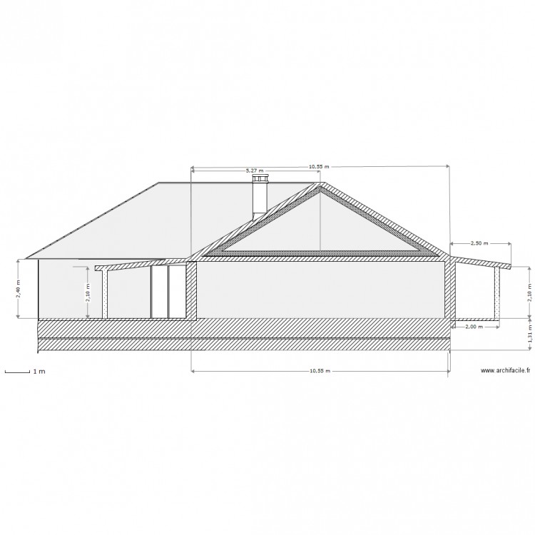 Coupe A.1. Plan de 0 pièce et 0 m2