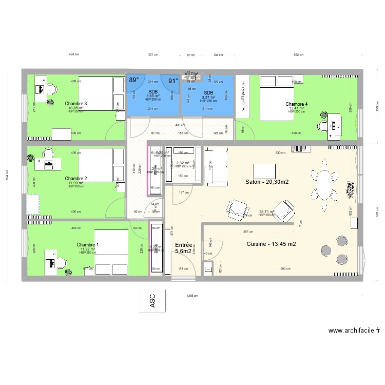 appart v3. Plan de 0 pièce et 0 m2