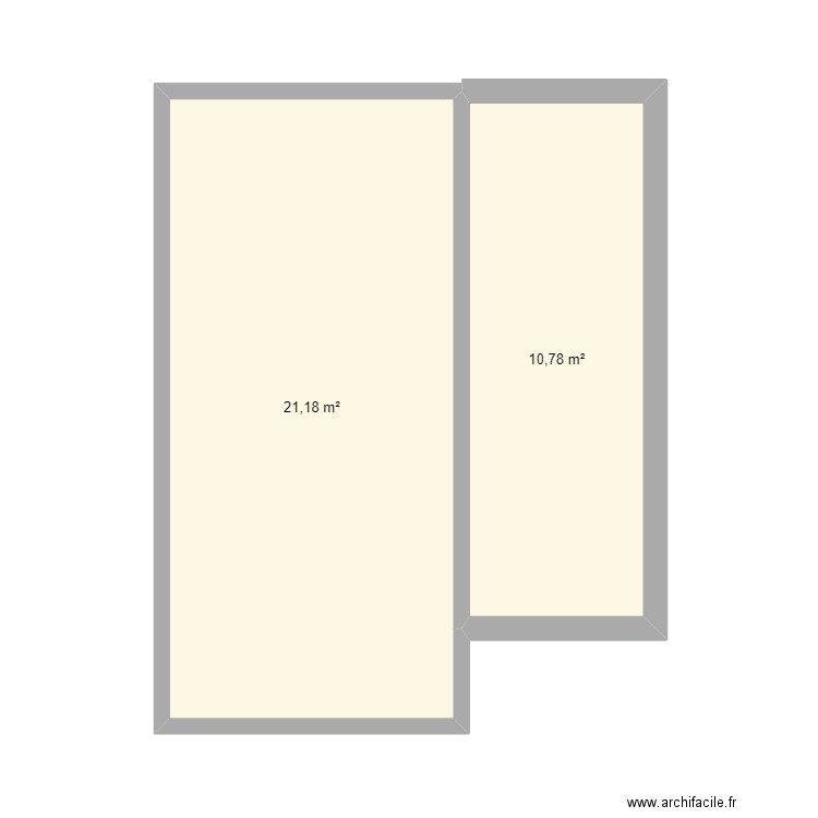 XMP. Plan de 2 pièces et 32 m2