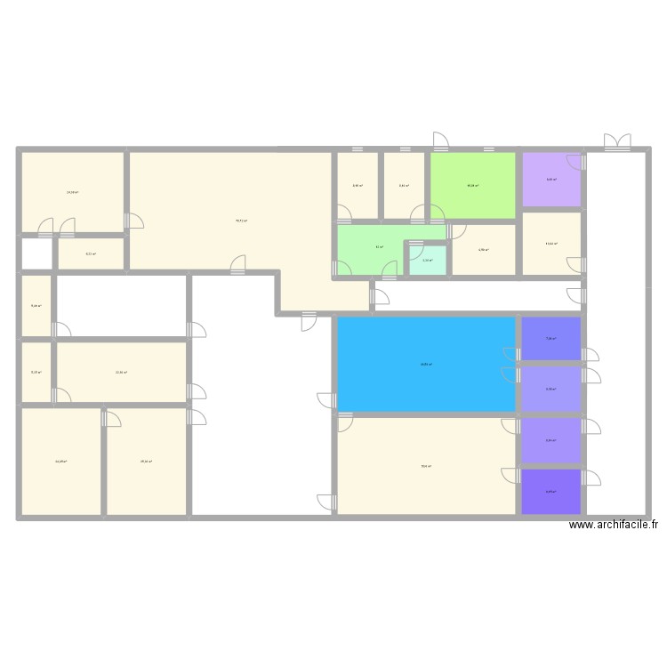 Projet tutoret - LP MRI2A - 1. Plan de 22 pièces et 404 m2