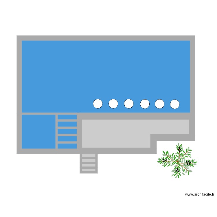 piscine Luc . Plan de 0 pièce et 0 m2