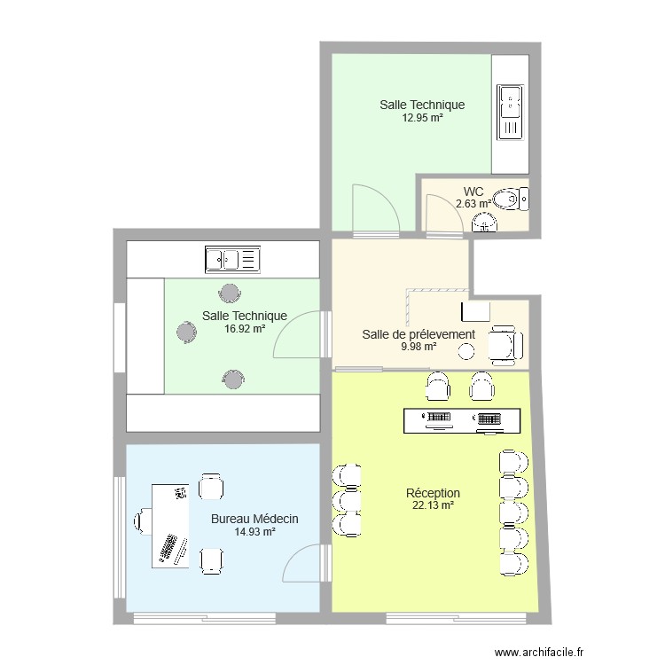 laboratoire. Plan de 0 pièce et 0 m2