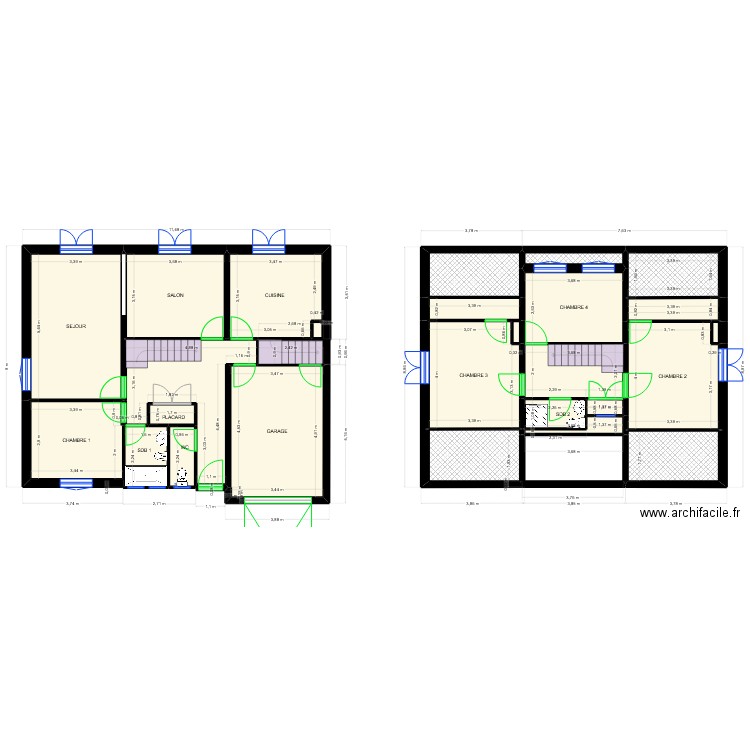 BEX V2. Plan de 26 pièces et 168 m2