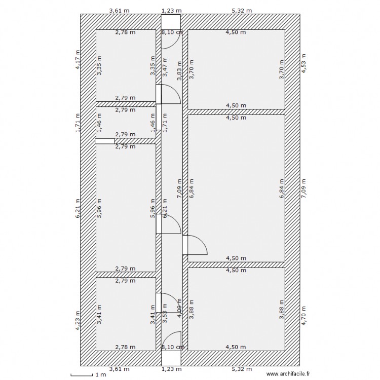 dimension ferme actuelle avec pièces rez. Plan de 0 pièce et 0 m2