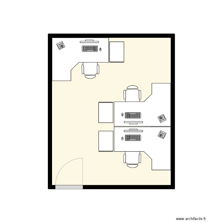 STK -Main corridor office. Plan de 1 pièce et 14 m2