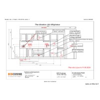 Plan Cuisine élévation côté Réfrigérateur